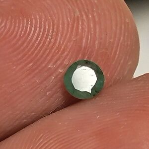 Natural Emerald Mozambique Round Cut Loose Gemstone Untreated .25ctw